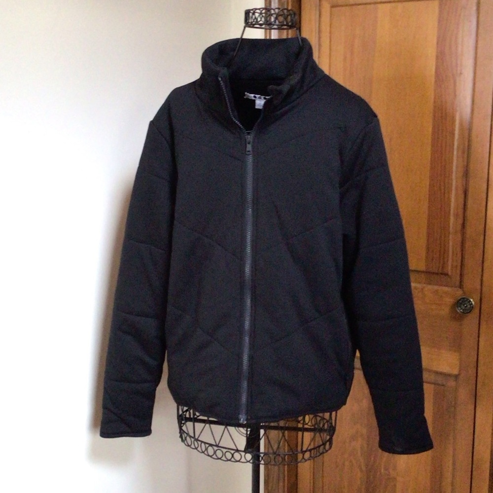 Three Dots Cozy Midweight Insulated Quilted High Low Hem Zip Jacket, Medium - Picture 4 of 11